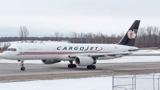 Cargojet Boeing 757-200F (B752) landing & departing Montreal (YMX/CYMX)