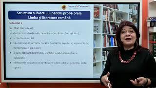 Structura Subiectului de BACALAUREAT 2025 - Română Oral. Profesor dr. Alina Nicola