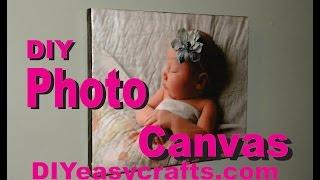 how to make a Mod Podge photo canvas diy