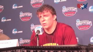 Tony Nelson (Minnesota) after 285 lbs. NCAA semifinals victory