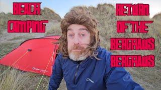 RETURN OF THE BERGHAUS BERGHAUS!! Beach wildcamp Northumberland | Mad man looking for Dean