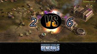 [C&C Zero Hour] 2vs6 Hard AI´s - cncHD and DoMiNaToR - Tank spam