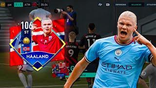 ERLING HAALAND 106 RATED REVIEW!! Goal Scoring Machine!!? FIFA Mobile 23