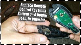 How To Replace Car Key Fob Battery  Remote Jeep Chrysler Dodge