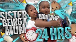 MY SISTER BECAME A MOM FOR 24 HOURS! (She's not ready)