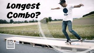 World Record? Longest Distance Skateboard Combo