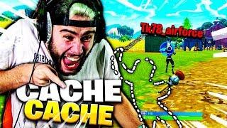 J'UTILISE LE GLITCH INVISIBLE EN PLEIN CACHE CACHE AVEC TK SUR FORTNITE !!!