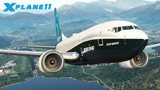 X-Plane 11 | Boeing 737 MAX | Cold Start & Takeoff From Lugano Airport