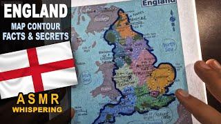 ASMR: Map of ENGLAND tracing with facts | Main CITIES less known facts | ASMR maps and facts