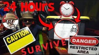 DANGER!! 24hr OVERNIGHT SURVIVAL CHALLENGE TRAPPED In Carls Shop!! Our Most DANGEROUS Video Ever!!