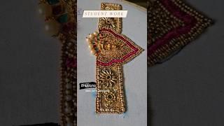 student work by bhuvana #maggam #aari #aaribeginners #trending #shorts #fashion #embroidery