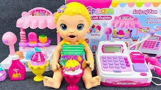  Now Showing! Satisfying with Unboxing Pink | Ice Cream Shop Playset, Cute Alive Doll ASMR