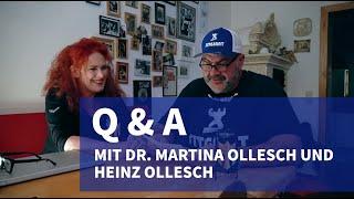 Q & A mit Dr. Martina und Heinz Ollesch, unter anderem die Frage: "Kann ich vegan Muskeln aufbauen?"