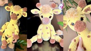 Big GIRAFFE 42cm/16.5" crochet / Video tutorial / Part 1 / Giraffe crochet pattern ETSY