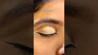 Classic eye makeup 1st attempt #classiceyemakeup #lakmeacademy #eyemakeup #muslimbridalmakeup