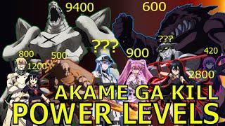 ANIME POWER LEVELS AKAME GA KILL