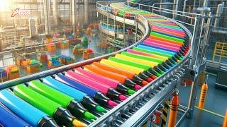 How are MARKERS made in Factories | How HIGHLIGHTER Pens are made?