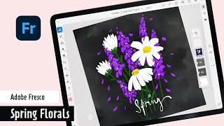 Beginner ADOBE FRESCO Tutorial | How to draw Spring Florals