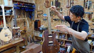 Beautiful Sound! Process of Making Electric Guitar. Korean Instrument Technician