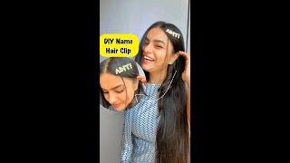 DIY Name Hair Clip  #crafteraditi #youtubepartner #shorts #youtubeshorts #diy @CrafterAditi