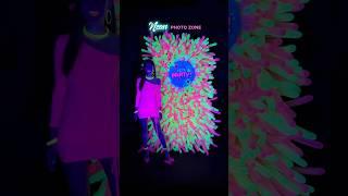  Neon photo zone made of 260’s balloons