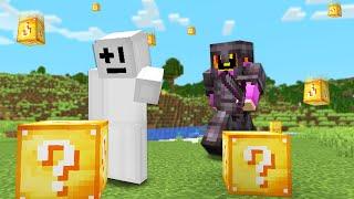 Minecraft Manhunt, But It's Raining Lucky Blocks!