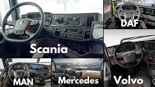 EPIC European Truck Interior & Exterior Battle ▶ Scania vs. Volvo vs. MAN vs. DAF vs. Mercedes