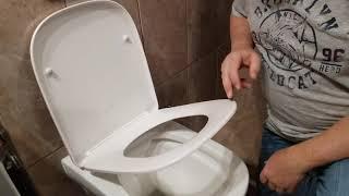 Ремонт крышки унитаза Jacob Delafor. Сломался микролифт.Toilet lid repair If the microlift is broken