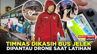 FASILITAS BUS TIMNAS INDONESIA JADI SOROTAN! WARGA LOKAL TERBANGKAN DRONE INTIP LATIHAN TIMNAS