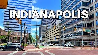 Indianapolis Driving Tour, USA: Exploring Indiana's largest and most populous city’s downtown - 4K