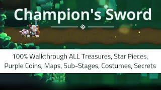 World 1-7 Champion's Sword (Kanterbury Forest) 100% Walkthrough | Guardian Tales