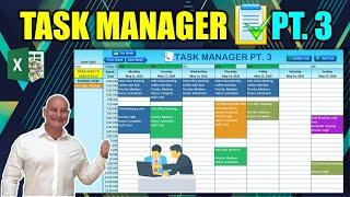 How To Create Recurring Tasks, Multiple Staff & Drag To Change Duration- Excel Task Manager [Part 3]