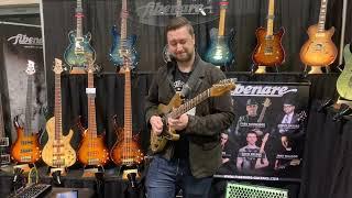 Jake Willson demonstrates his Roadmaster JW signature guitar @ Fibenare Guitars Booth (NAMM 2019)