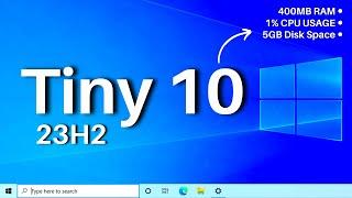 Tiny10 23H2: Windows 10 Lite — How to Install 2025