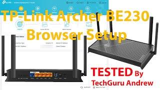 TP-Link Archer BE230 Dual-Band Wi-Fi 7 Router Browser Setup