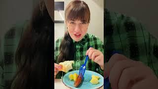 МУКБАНГ КАРТОШЕЧКА С СОСИСКАМИ/ СЫРОК/ КОФЕ #asmr #breakfast #mukbang #eating #food #обзор