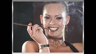 Nadja smoking with a cigarette holder