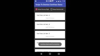 Android Swipe Dismiss RecyclerView Demo