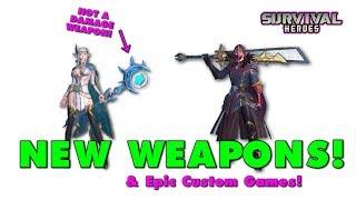 New Weapons, New Skins & Epic Custom Games! Survival Heroes Moba Battle Royale