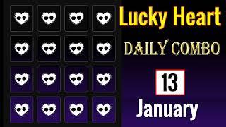 Lucky Heart daily combo today 13 january play lucky heart today combo 13 january Easy Science NTU