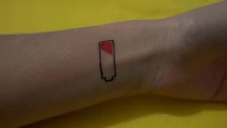 Временное Тату Гелевой ручкой Заряд батареи#50 / Temporary Tattoo Gel pen battery