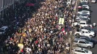 Massive second-line from Saints fans during Anti-Superbowl party