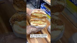 Ordering a LOADED Wagyu Chopped Cheese #wagyu #choppedcheese #nyc #food #prospectparkdeli #crazy