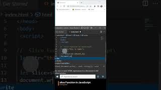 slice function in javascript