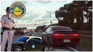 Perp in Stolen Challenger 392 "Rental" w/ ILLEGAL EVERYTHING runs from FHP & FAILS!