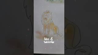 Lion  easy drawing | lion one line art drawing #shorts #lineart #drawing #ytshorts #art #lion