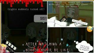 After watching a HORROR movie be like: | Gacha Skit | Read desc