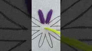 Super Unique Hand Embroidery Cute Tiny Flower #shorts #youtubeshorts #handembroidery