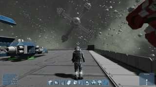 Quick walk around my Space Engineers Game World and a different way to use landing gear.