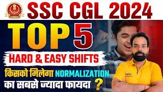 SSC CGL Exam 2024 | Normalization & Top 5 easy moderate & hard shifts | Detailed Info By Nitin Sir